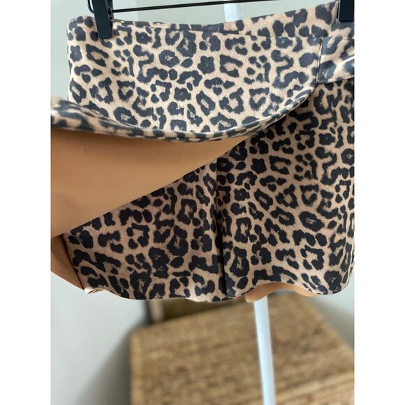 Zara Faux Suede Cheetah Mini Skort XS Leopard Animal Print Short Night Out Party - Picture 4 of 11